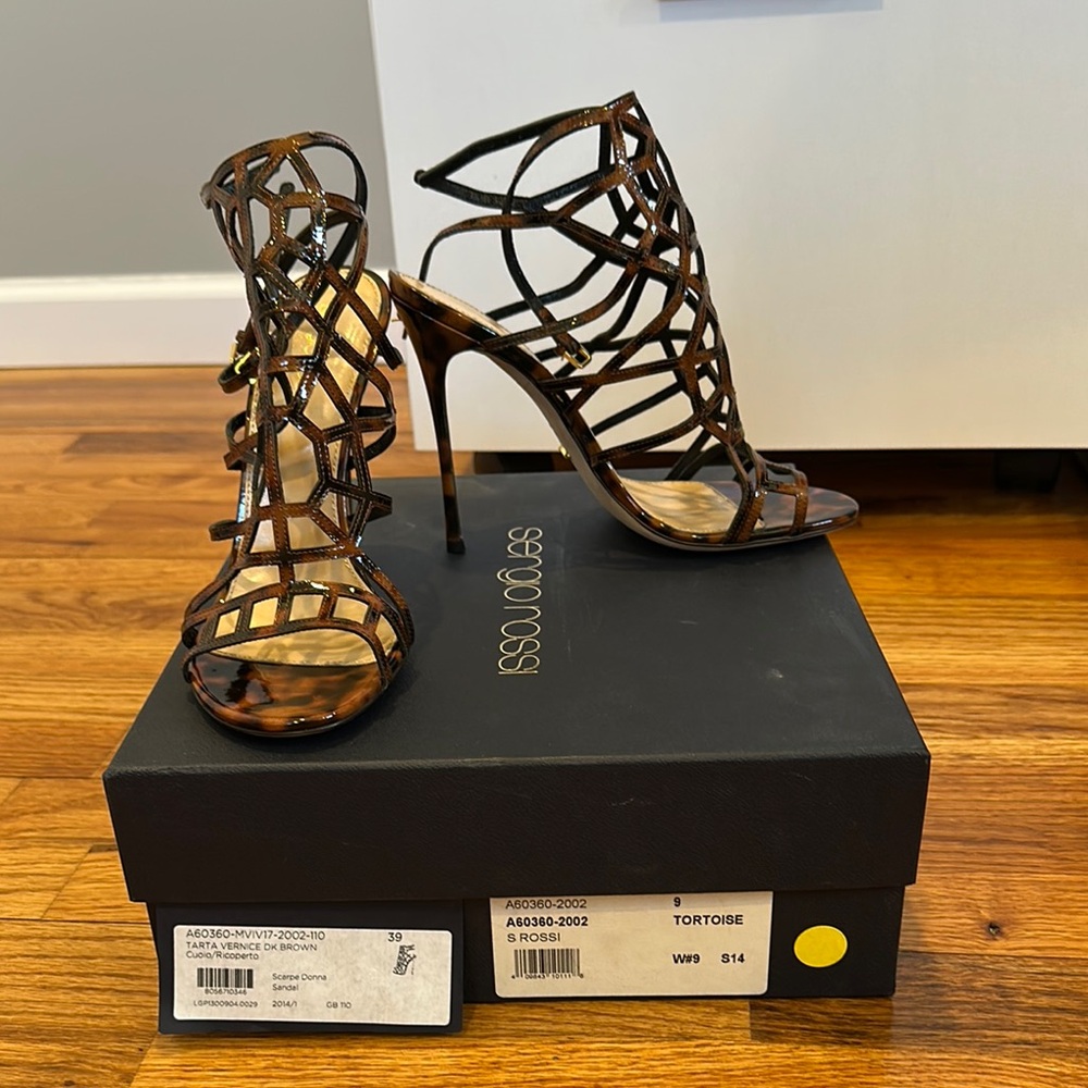 Sergio Rossi Women's Tortoise Heeled Sandals
